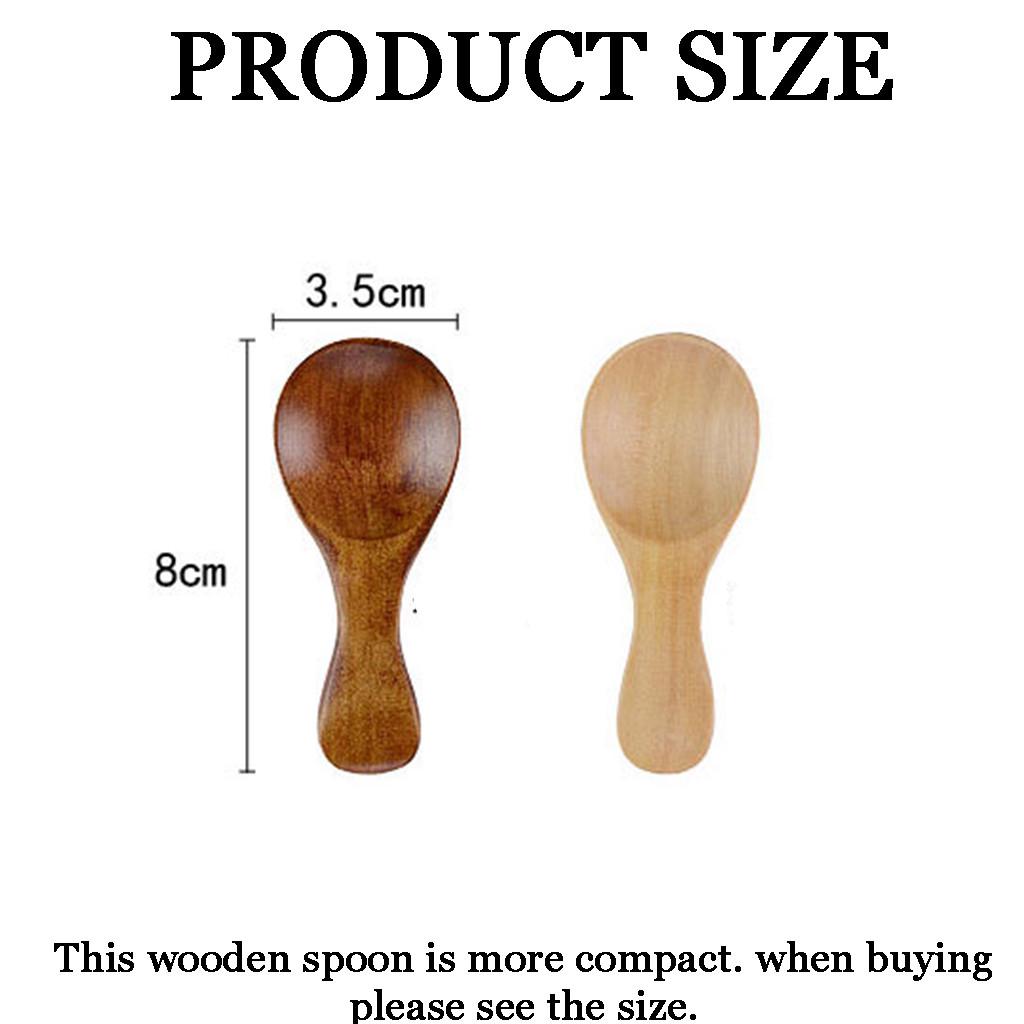 Small Wooden Spoon Tea Seasoning Powder 8X3.5cm Cooking Tools Kitchen Gadgets