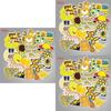 50 Pcs Cartoon Yellow Small Fresh Stickers Featuring Adorable Designs For Luggage Decoration