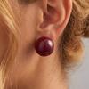 Ins Exaggerated Big Round Stud Earrings For Women French Retro Colorful Maillard Resin Earrings Fashion Party Jewelry Gifts New1