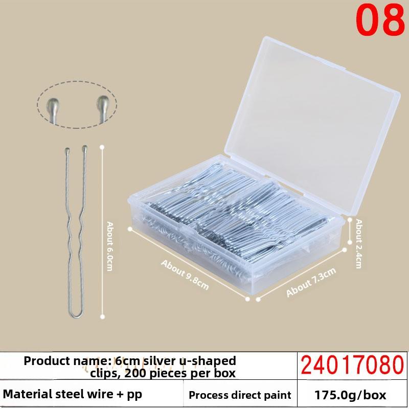 Black Steel Clip Box Contains A Straight Clip for The Bride's Updo Hairstyle Bangs Clip Wavy Hair Clip and Hair Accessory