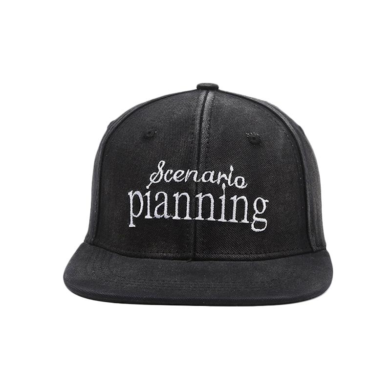 Embroidered Baseball Cap Retro Men Women Hip-Hop Cap Flat Brim Sun Hat