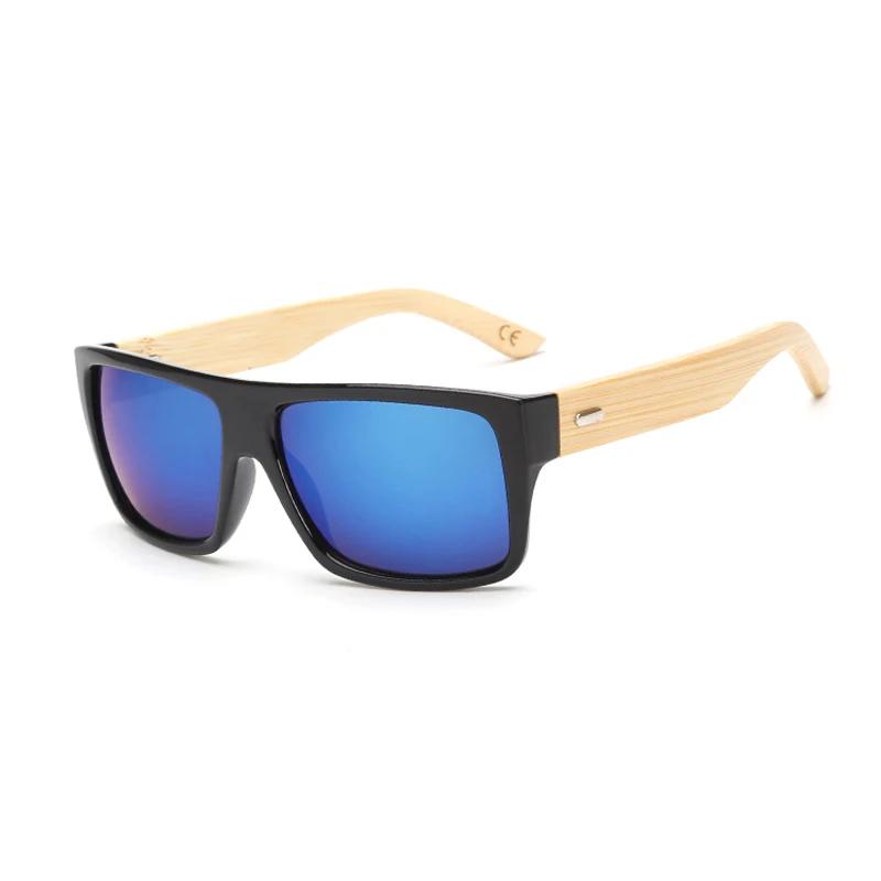 Classic Bamboo Wood Climbing Sunglasses Brand Design Men Women Coating Mirror Glasses Retro Glasses Shades Gafas De Sol UV400