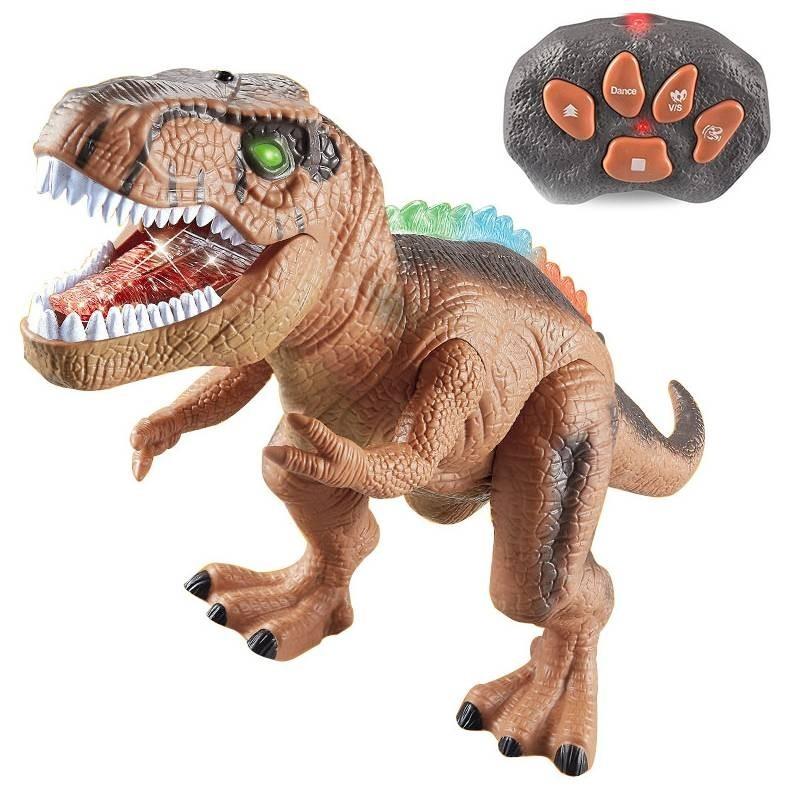 Remote Control Dinosaur Toy Glowing Walking Sounding T-rex Plastic Dinosaur Toy Educational Interactive For Kids