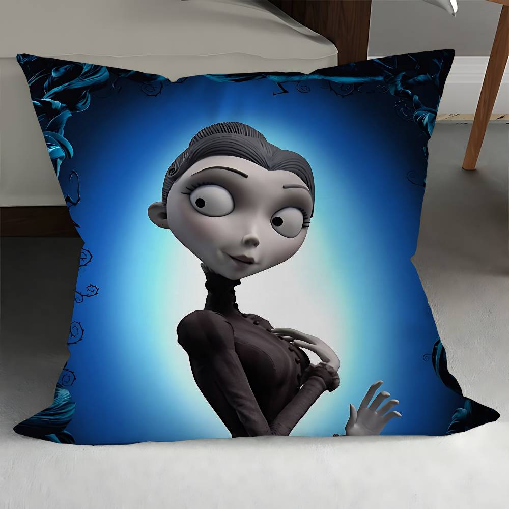 

C-Corpse Bride Cartoon Personalized Picture Text Home Decorative Pillows Household Gifts 45x45cm 12x12Inch