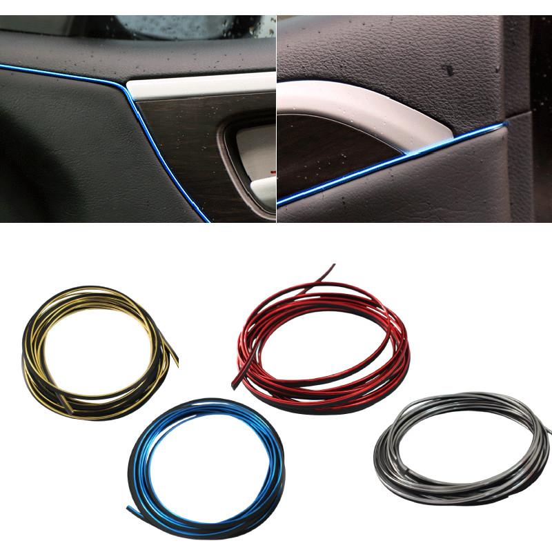 Moulding Styling Car Decorative Filler Strip Interior Exterior Set Red Meters 5