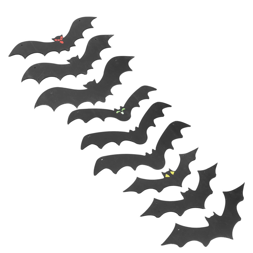 9 PCS Hanging Bats Decoration Courtyard Halloween Party Festival Flying Bats Hanging Ornaments