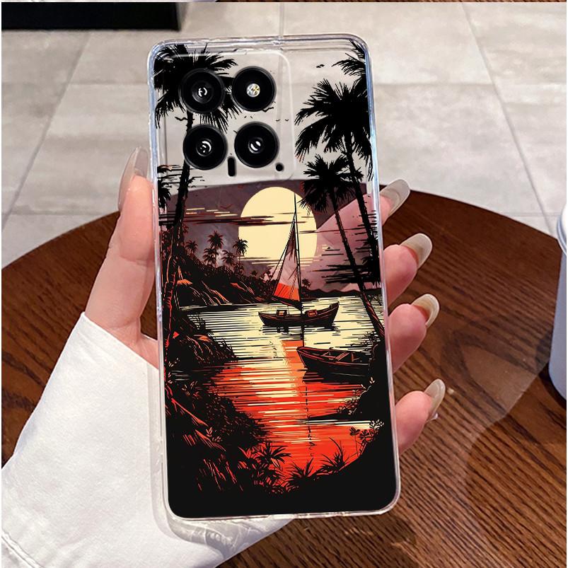 For Xiaomi Mi 14 / 14 Pro Clear Case Luxury Cute Love Rabbit Funny Ultra Slim TPU Silicone Soft Back Cover For Mi14 14Pro Casing