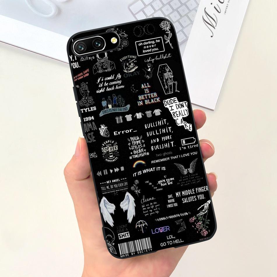 For Honor 10 Case Honor10 COL-L19 COL-L29 Fashion Moon Pattern Soft Silicon Protective Cover Phone Cases