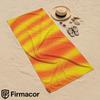 Orange Warp Grid Microfiber Beach Towel Quick Dry Sand Free Oversized Soft Absorbent Bath Towel for Swimming Pool Travel Gym