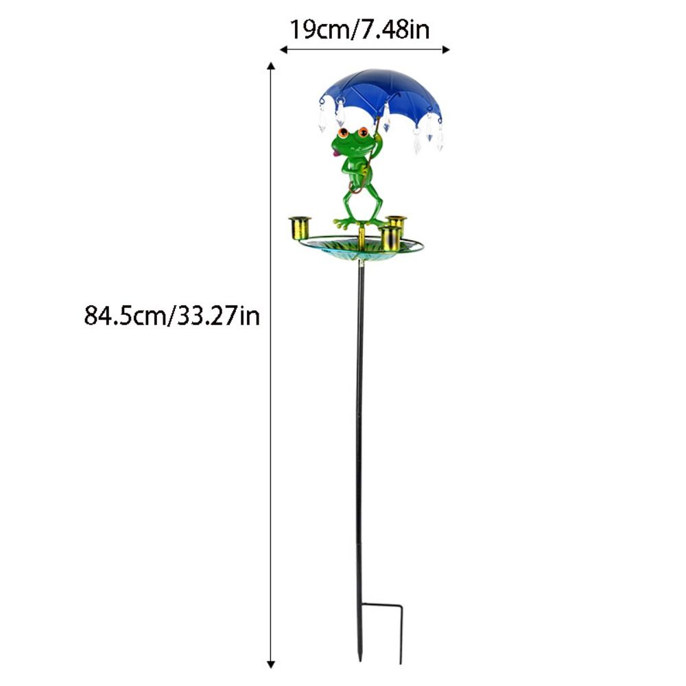 Cute Frog Shaped Bird Feeder Iron Bird Feeding Dish Garden Decoration Bird Water Bowl  Parrot