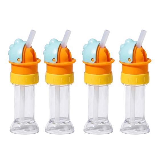 Water Bottle Straw Lid Leak-Proof Adapter for Kids Adults Portable Conversion Cap with Built-in Straw And Flip-Top Spill Resistant Lid Fits Most