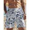 Men's Trendy and Cool Summer Beach Pants with Floral Print, Optional Casual Sports Shorts In Various Specifications