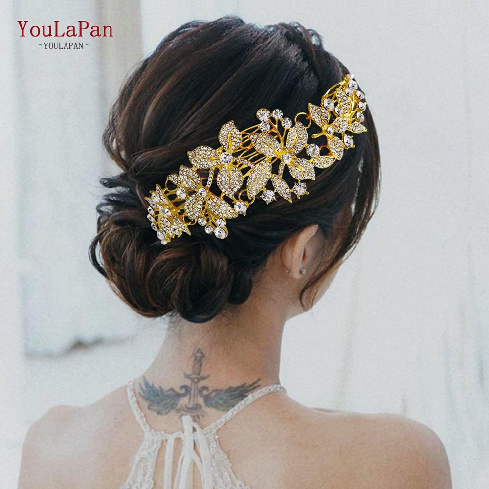 Indian Bridal Hair Accessories Alloy Flower Bridal Crowns and Tiaras Silver Hair Pieces Wedding Hair Jewelry