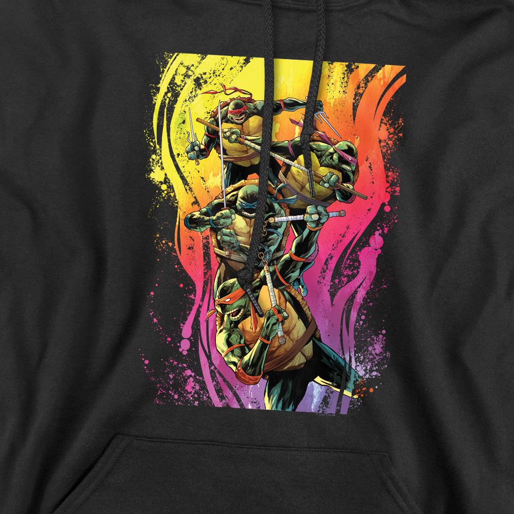 Teenage Mutant Ninja Turtles Mens Hot Rainbow Warriors Hoodie