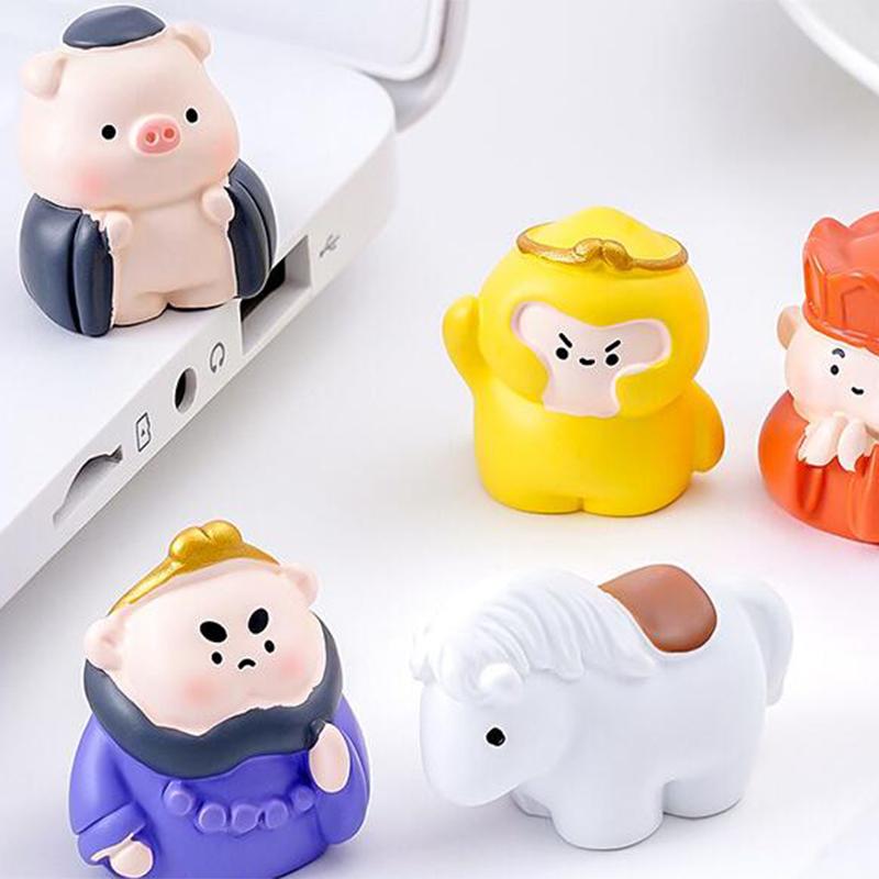 Cute Mini Statue Model Cartoon Monkey King Pig Baobao Characters Micro Craft Role Play Home DIY Decorative Accessories