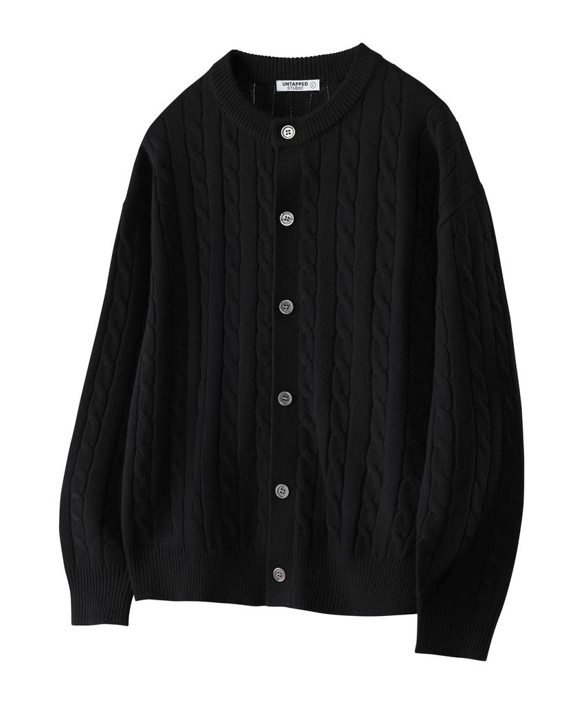 Untapped Studio [2Pack] Oversized Cable Round Knit Cardigan 4 Colors