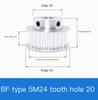 Synchronous belt pulley aluminum alloy synchronous wheel BF boss