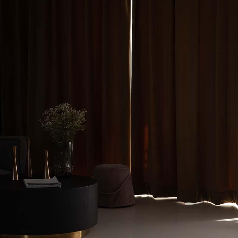 Cashmere Mink Thermal Curtains Hotel Engineering Blackout Fireproof Curtains Living Room Curtains