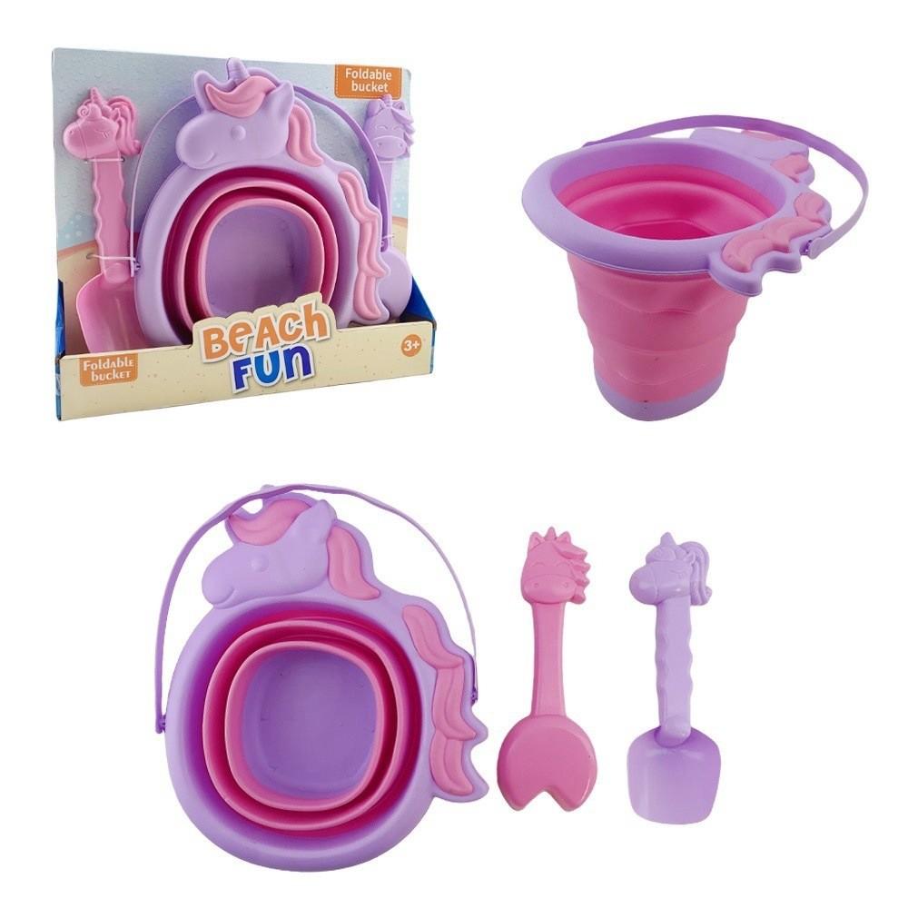 Versatile 2.5l Soft Silicone Folding Bucket Ideal For Kids Outdoor Sand Play Activities