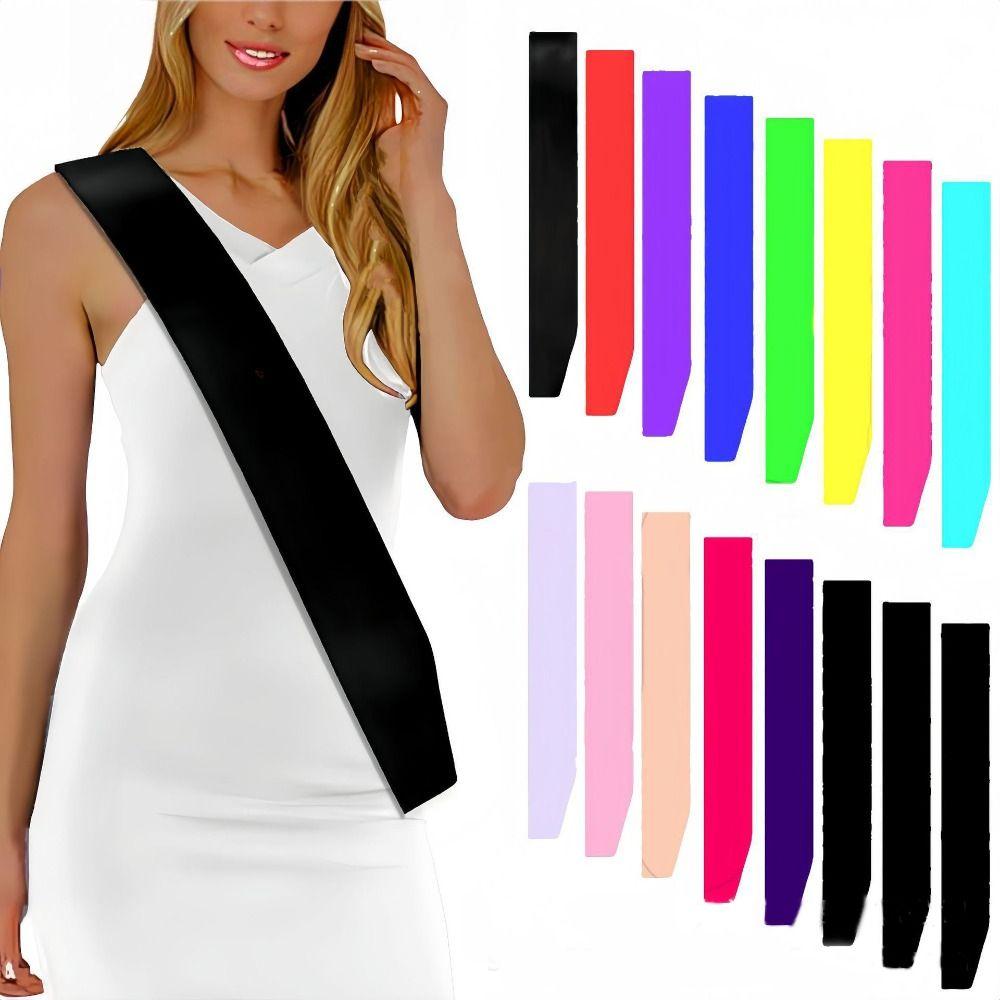 Personalized Birthday Party Sash DIY Blank Sash NEW Prom Queen Sash Bachelorette Party
