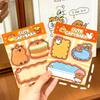 Office School Supplies Combination Student Cute Message N Times Cartoon Girl Heart Capybara Sticker Memo Pad Kawaii Stationery