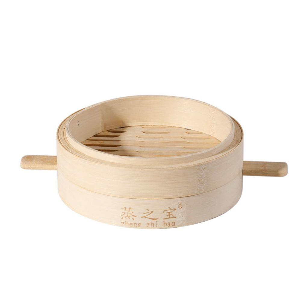 Anti-scalding Bamboo Steam Basket Round Stuffed Bun Steamer Durable Bamboo Steamer  Breakfast Shop