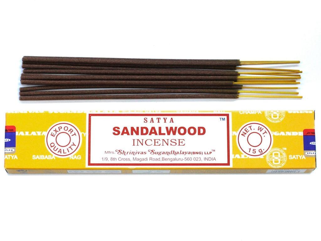 6x Sandalwood Incense Sticks 15g Satya