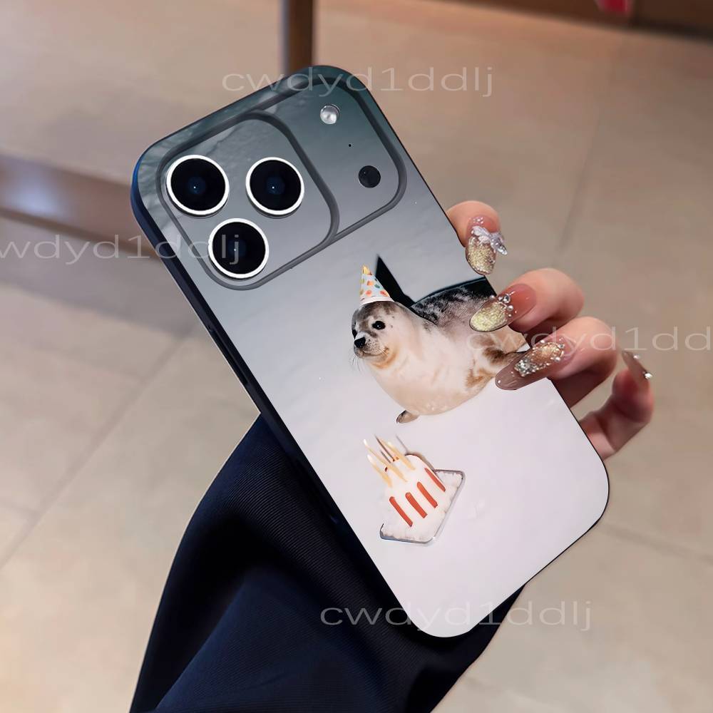 Cute S-Seal Seals Animal Phone Case For iPhone 17,16,15,11,12,14,13 Pro Max Mini XS,XR,7 Plus 16E Air Soft Covers Fundas