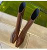 Punk Style Thin Low Heels Long Booties New Design Stone Grain Woman Knee-High Boots 2026  Autumn Winter Shoes