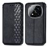 Pro Xiaomi Redmi Note 14 Pro 5G pouzdro Rhombus Imprint PU kožená peněženka kryt telefonu