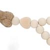 Wood Wood Jute Bead Garland with Tassel Boho Home Wooden Bead Drape  Seasonal Tree Display Strand
