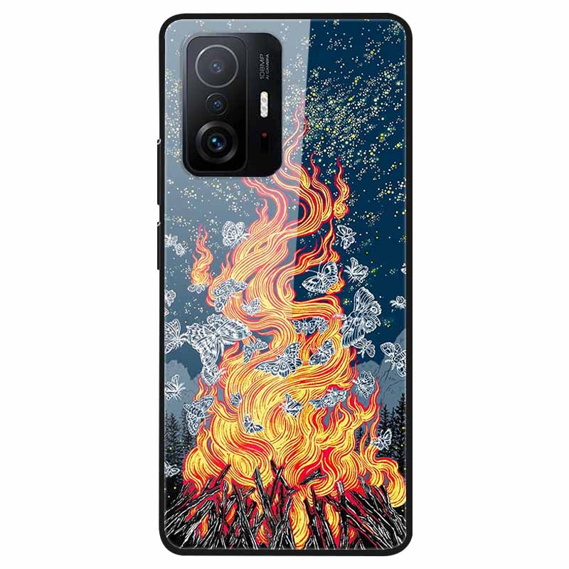 For Xiaomi 11T Tempered Glass Case Soft Bumper Hard Funda For Xiaomi mi 11T Pro Phone Case 11 T 11T Pro 11TPro Back Cover Shells