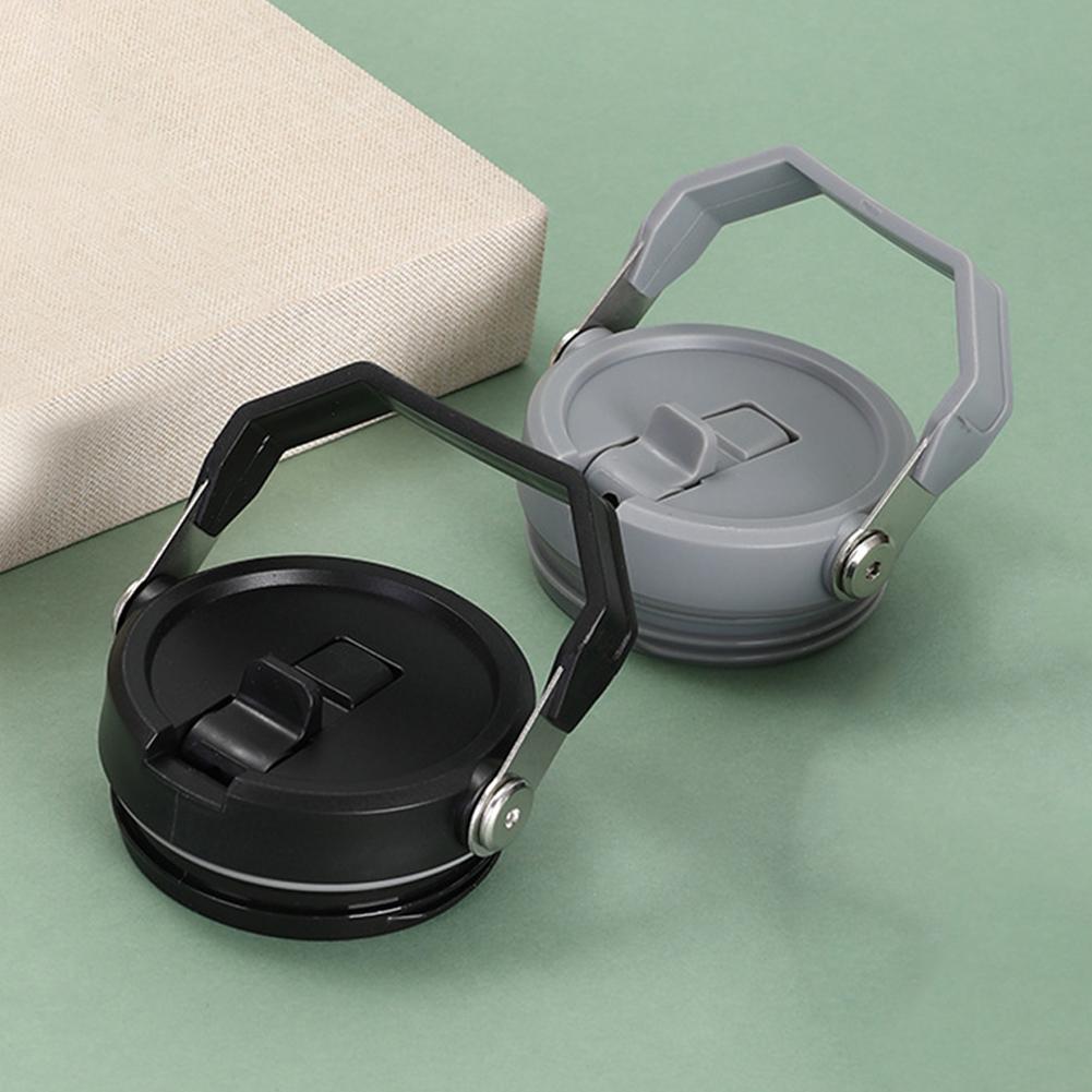 Flip Straw Lid Replacement with Handle Spill Proof Dustproof Tumbler Lid Splash Resistant for Stanley 20/30/40oz Mug Accessories