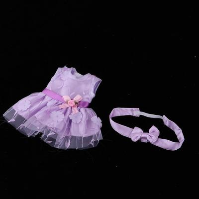 Entzückender ärmelloser Spitzenrock mit Haarband, Kleidung für 25 cm große Mädchenpuppen, Geschenke
