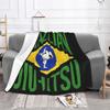 Brazilian Jiu-Jitsu BJJ - Gift For Martial Arts Lovers Blankets Soft Warm Flannel Throw Blanket Plush for Bed Living Room