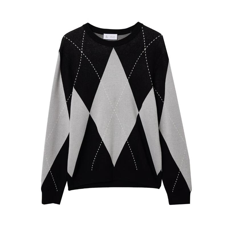 JACK&JONES Men's Argyle Pullover Sweater