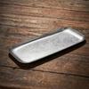1Pcs Retro Stainless Steel Trays, Sushi Plates, Snack Plates, Pastry Plates, Oval Shallow Trays, Industrial-Style Tableware