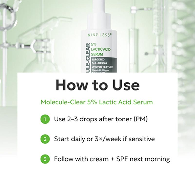 [NINE LESS] Molecule-Clear 5% Lactic Acid Serum 30ml