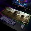 H-Hunt-Showdown Tappetino per Mouse da Gioco Tappetino da Scrivania RGB per Giocatori Tappetino per Tastiera Tappetini per Mouse LED per Computer Portatili da Gioco Protezione da Scrivania Tappetini per Mouse Anime