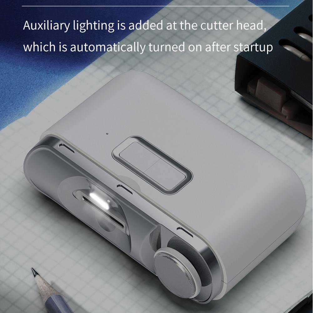 2 in 1 Automatic Electric Nail Clipper Multifunction Nail Grinder Nail Polishing USB Charging Automatic Nail Cutter with Light