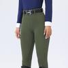 Women's High Waist Equestrian Breeches with Full Seat Silicone Grip and Dual Side Pockets