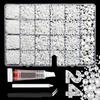 Sparkling Resin Diamonds 6mm Round Flat Back Rhinestones Resin Texture Suitable for Nail Art Crafting and Cosplaying