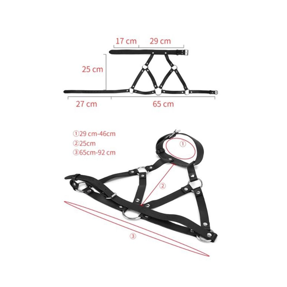 Sexy PU Leather Harness Sexy Lingerie BDSM Sexual Outfit Garter Belt Fetish Erotic Gothic Sex Costume Babydoll Underwear for Women