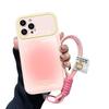 Applicable To Apple 15 Promax Mobile Phone Case IPhone 14 Simple Smudge Lanyard 13 Large Window Flip Mirror Xs