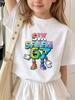 Six Seven 67 Funny Brainrot Italian Short Sleeve Kids Crewneck Tee Boys Girls Summer Cute Hot Street Age 3-14