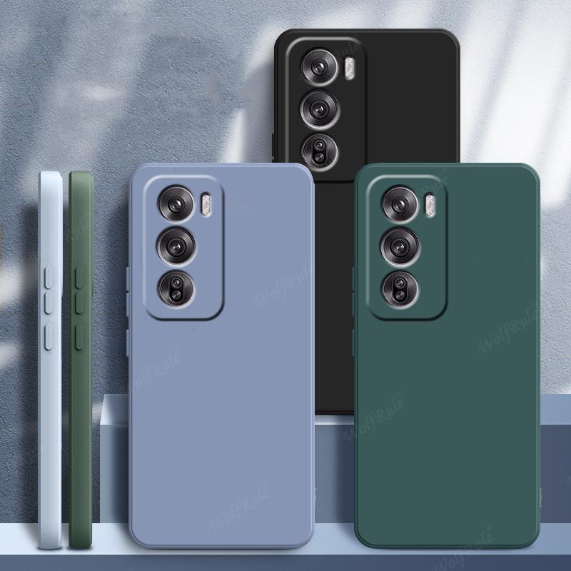 For Reno 12 Pro Case Cover OPPO Reno 12 Pro 5G Capa Liquid Silicone Phone Back TPU Soft Fundas OPPO Reno 12 Reno12 Pro 5G Global