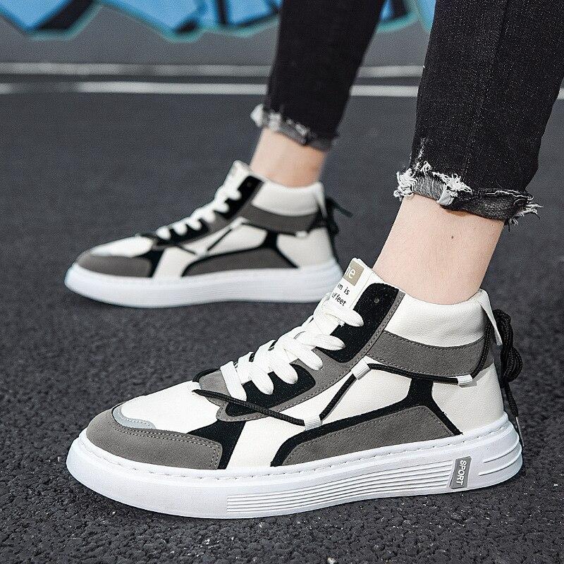 Sneaker da Uomo Mid-Top Sneaker Flyweaving Scarpe da Corsa Comode Scarpe Casual da Passeggio da Esterno da Uomo di Alta Qualità