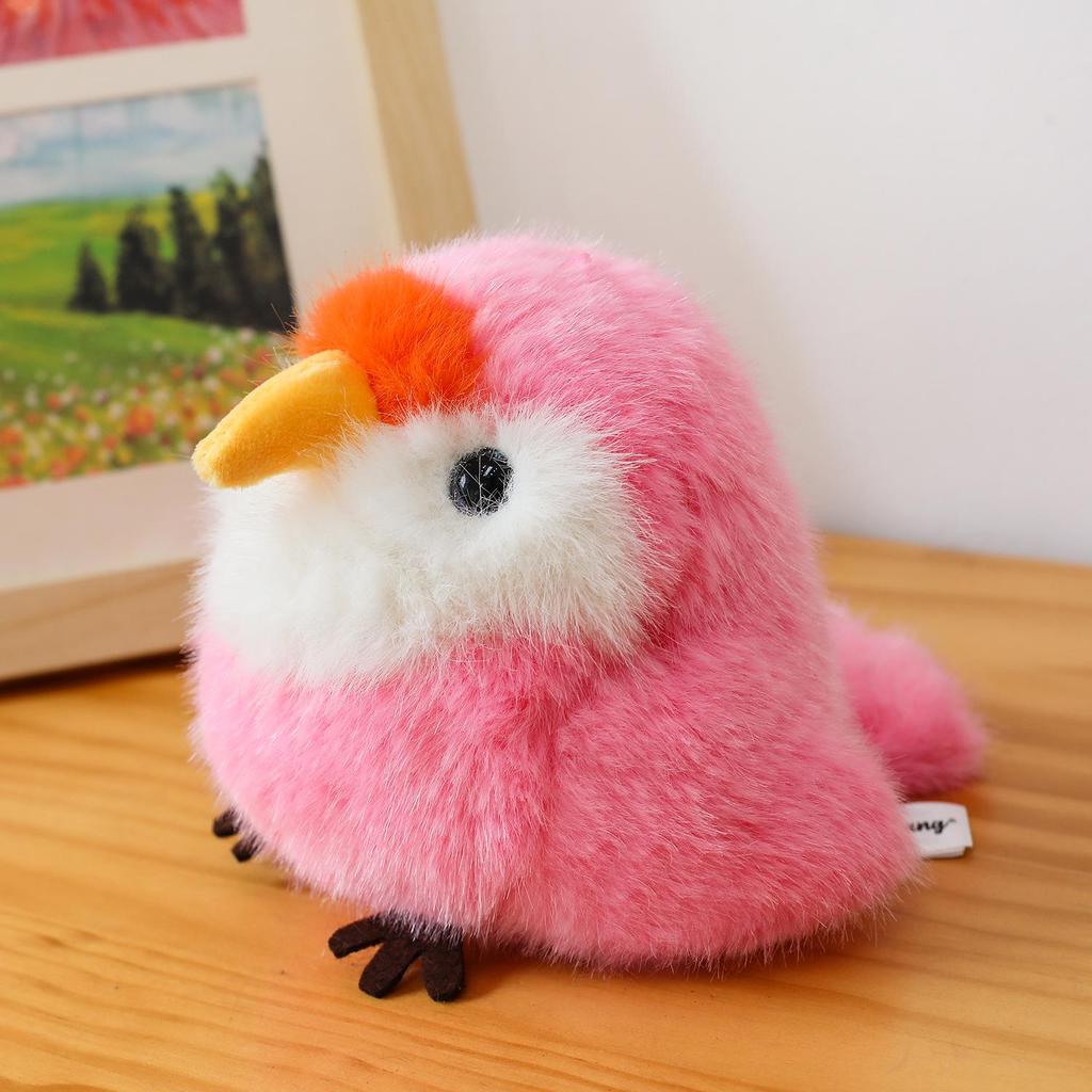 Cartoon Parrot and Owl Plush Toy - Cute Bird Doll Desk Ornament and Claw Machine Gift
