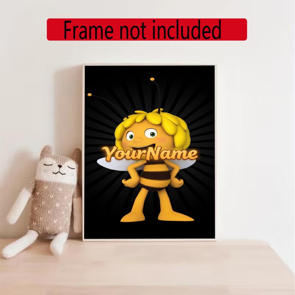 Biene Maja Customize Your Name Diamond Painting Round Diamond Diy Frameless Holiday Artwork Suitable For Home Office Wall Decoration