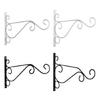 2Pieces Metal Wall Mounted Plant Hangers Easy To Assemble Support Bracket for Bird Feeders and Garden Decoration